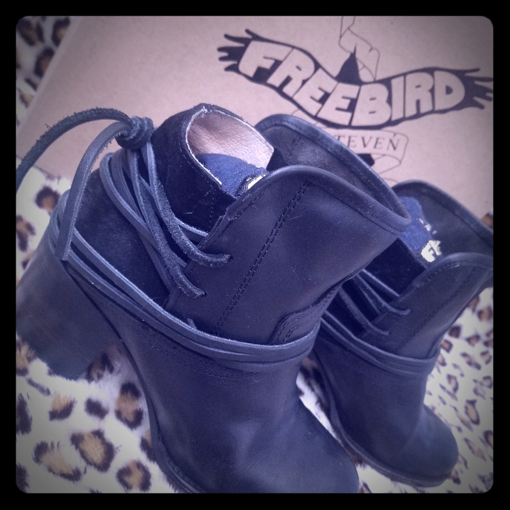Freebird by Steven Casey leather ankle boots